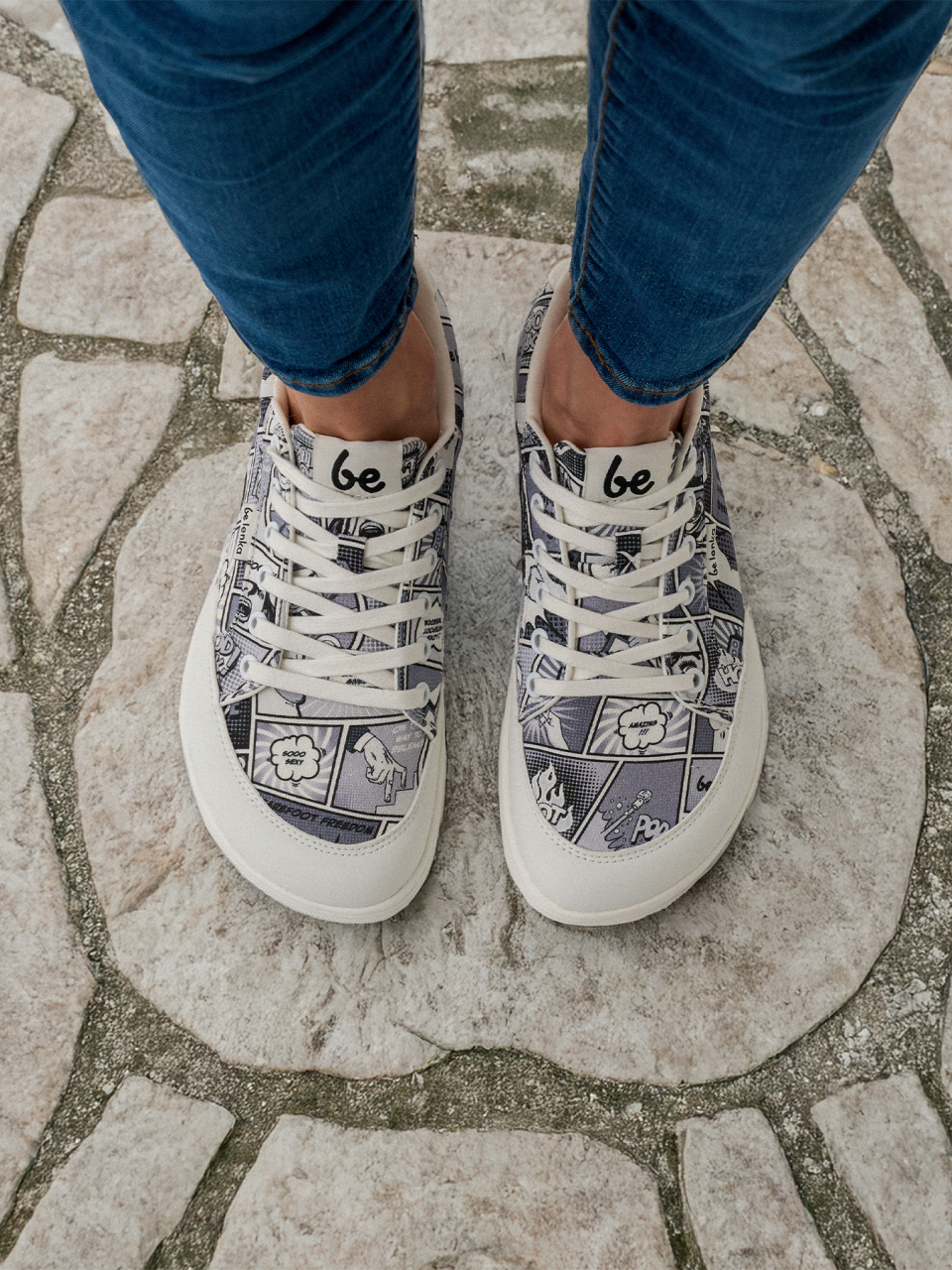 Barefoot Sneakers Be Lenka Rebound - Comics Black & White