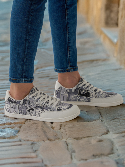 Barefoot Sneakers Be Lenka Rebound - Comics Black & White