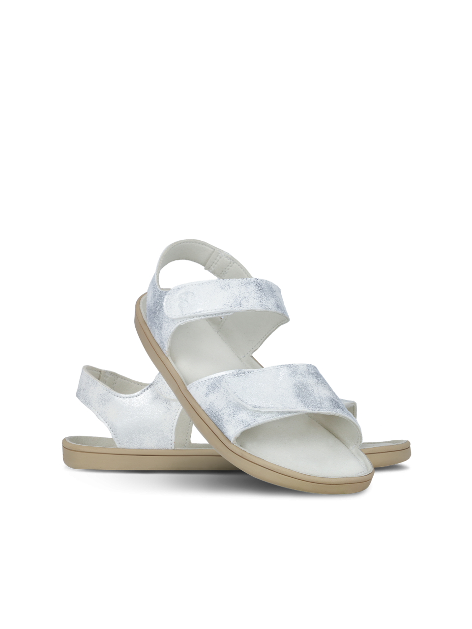 Kids' barefoot sandals Be Lenka Miami Junior - Off-White Sparkle