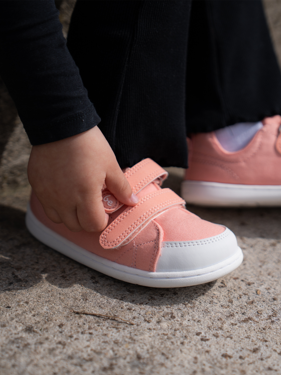Kids barefoot sneakers Be Lenka Canvi Kids - Coral Pink