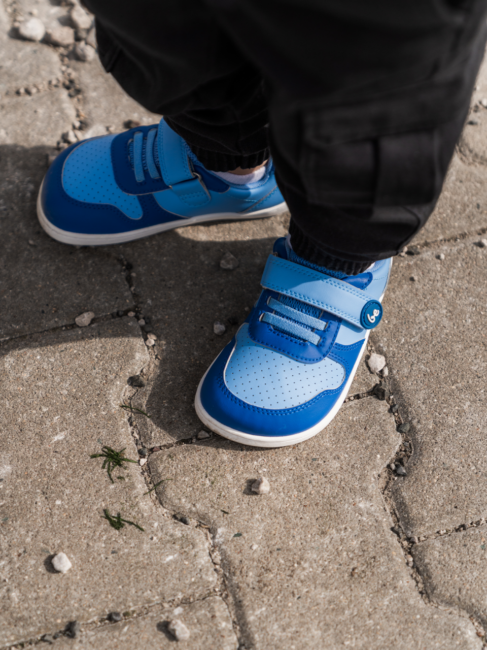 Kids barefoot sneakers Be Lenka Scoot Kids - Light & Royale Blue