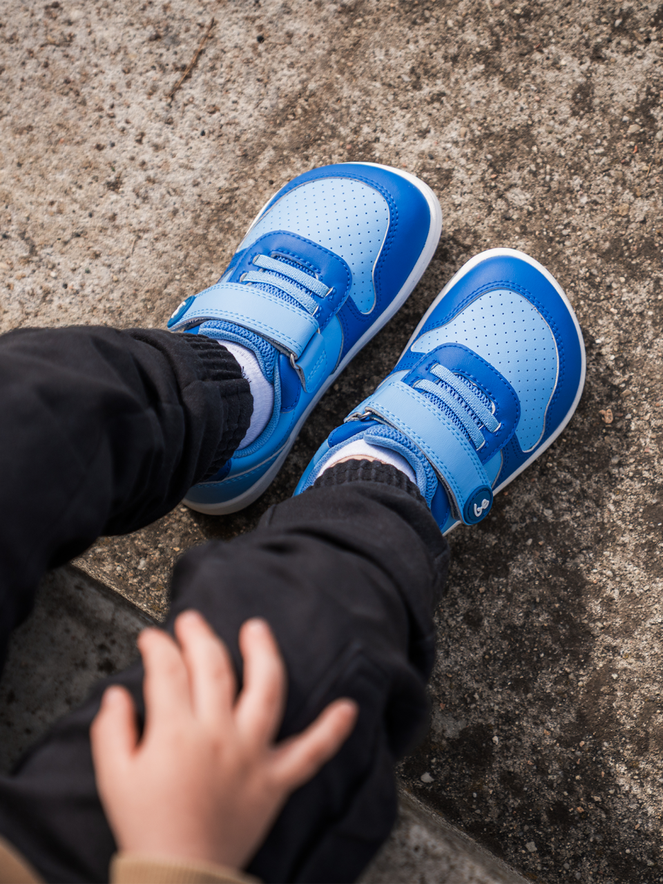 Kids barefoot sneakers Be Lenka Scoot Kids - Light & Royale Blue