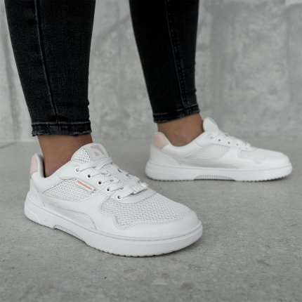 Barefoot Sneakers Barebarics Zing - Fresh - White & Coral Pink