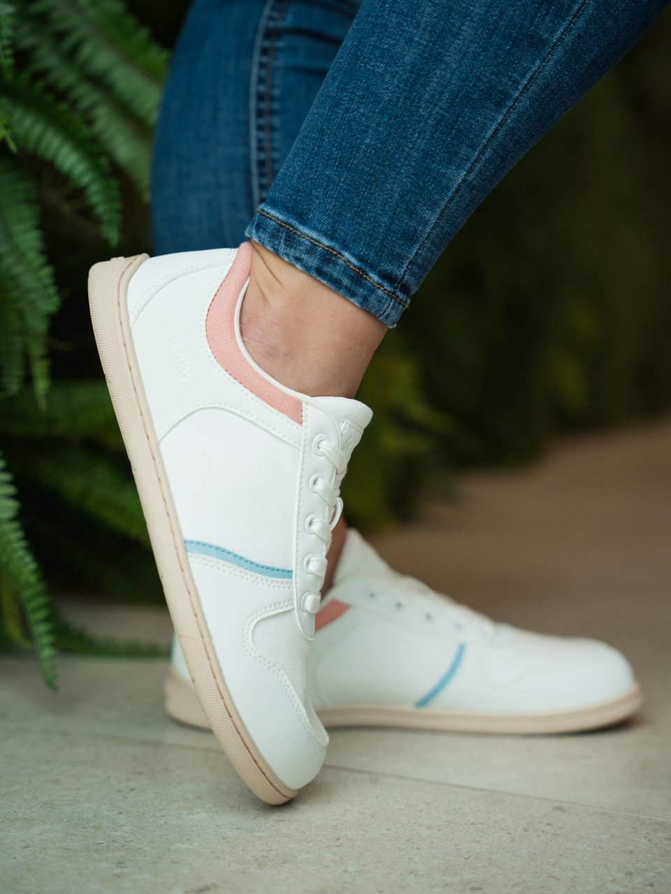 Barefoot Sneakers - Be Lenka Echo - White & Cotton Candy Vegan