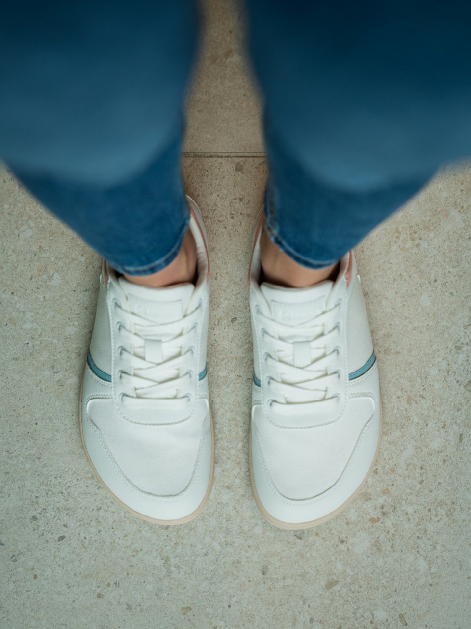 Barefoot Sneakers - Be Lenka Echo - White & Cotton Candy Vegan