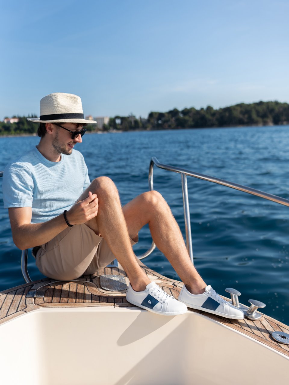 Barefoot Sneakers Be Lenka Elite - White & Dark Blue