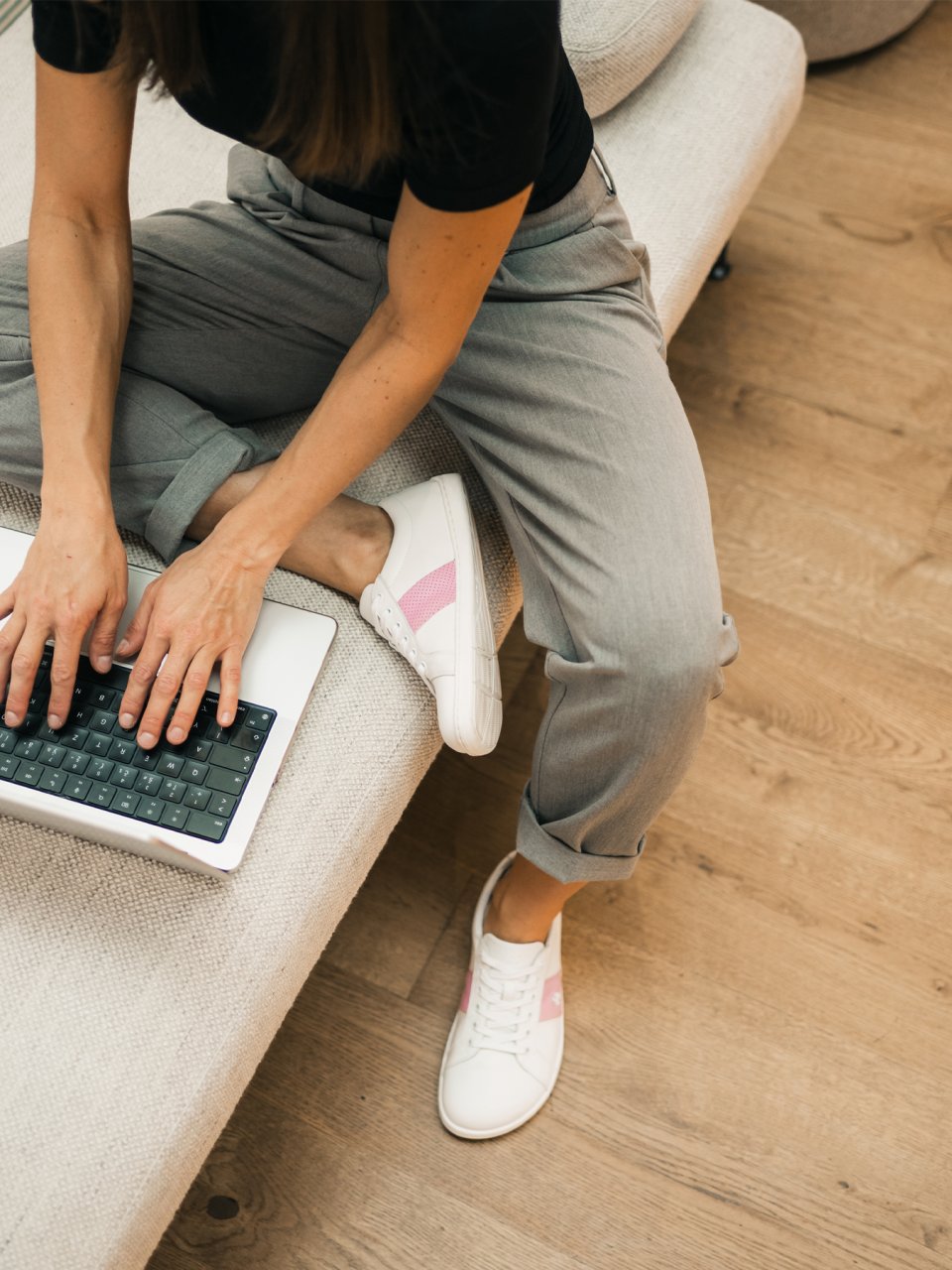 Barefoot Sneakers Be Lenka Elite - White & Pink