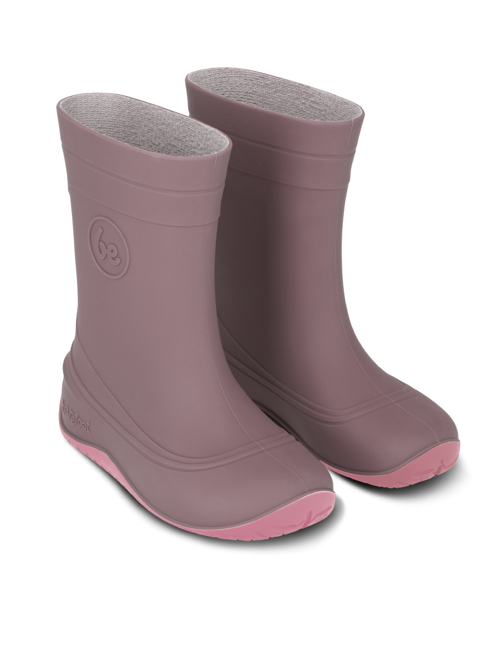 Kids Barefoot Rain Boots Be Lenka Pudds - Misty Pink
