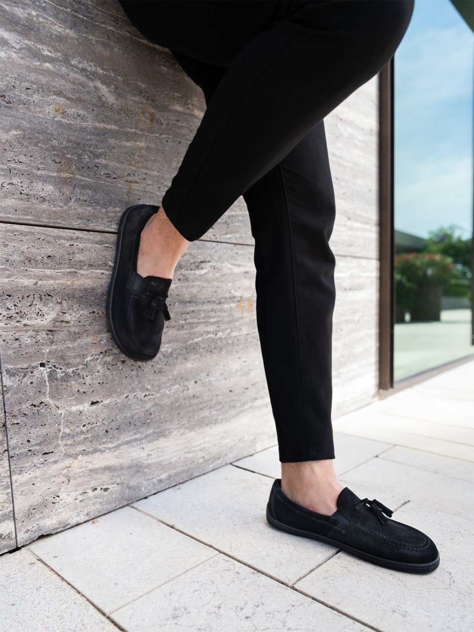 Barefoot Moccasins Be Lenka Portsiders - All Black