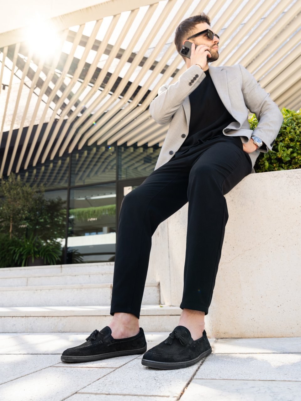 Barefoot Moccasins Be Lenka Portsiders - All Black