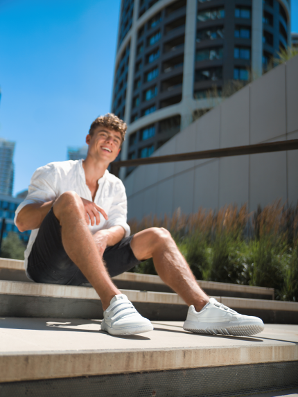 Barefoot Sneakers Barebarics Zing Velcro - All White