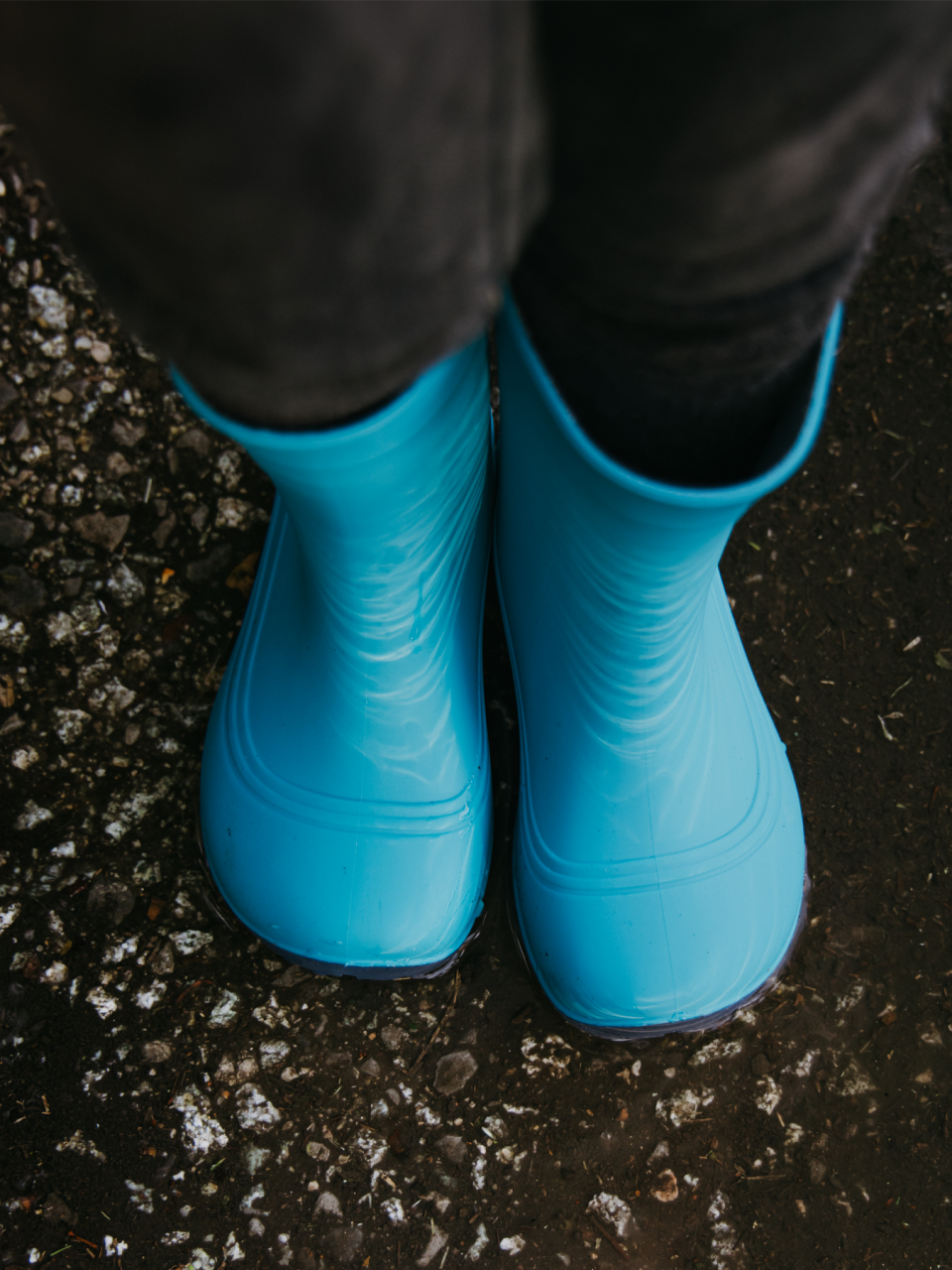 Kids Barefoot Rain Boots Be Lenka Pudds - Aqua Blue