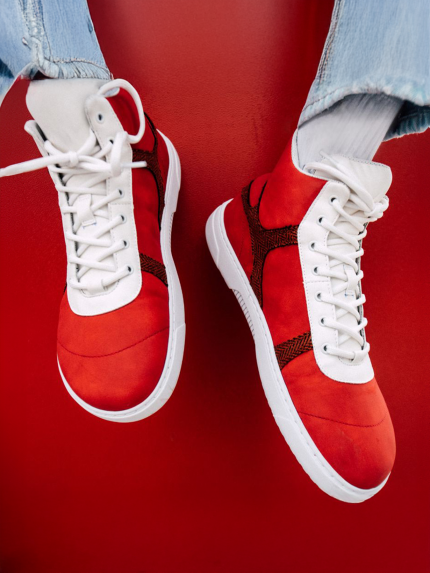 Barefoot Sneakers Barebarics - Hifly - Red & White