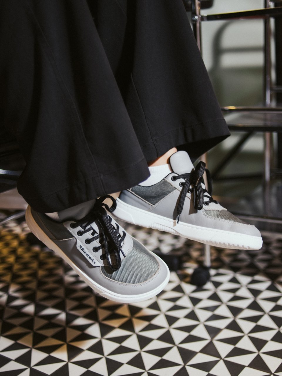 Barefoot Sneakers Barebarics Bravo - Grey & White