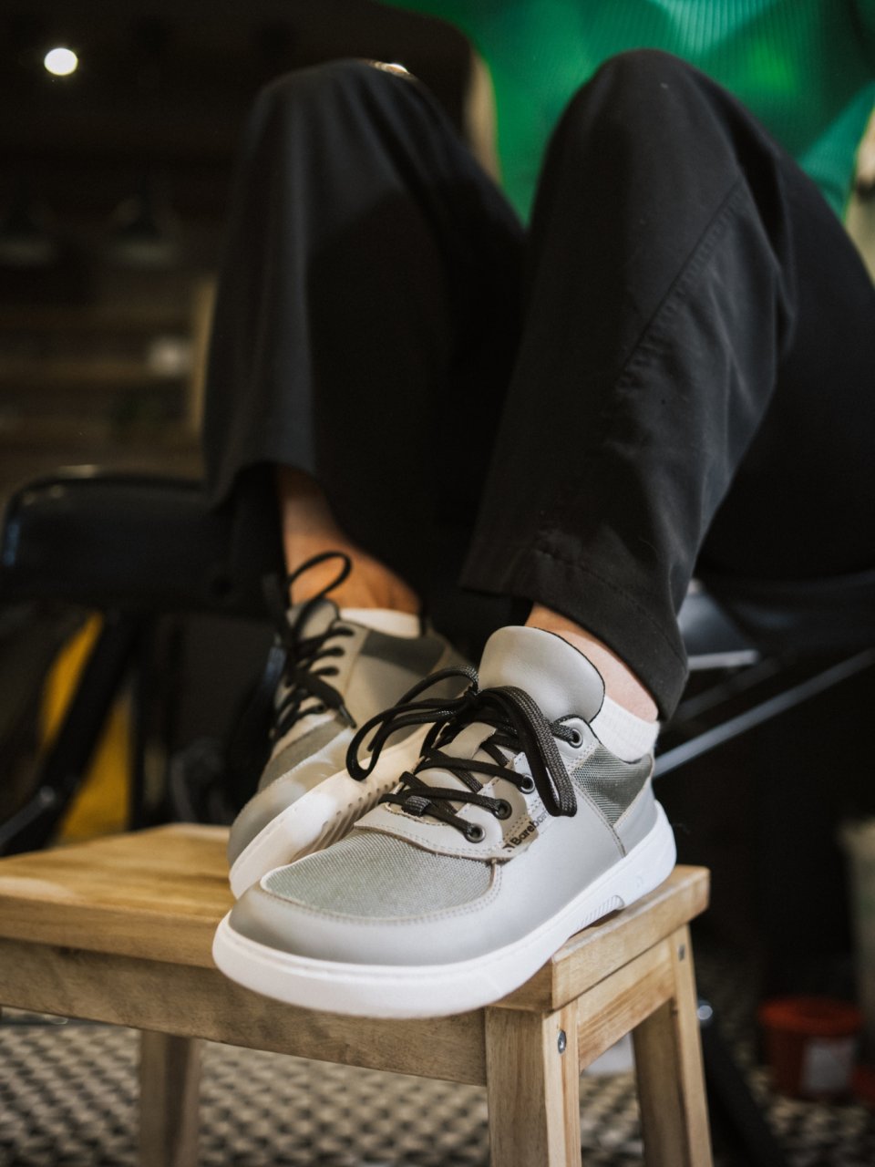 Barefoot Sneakers Barebarics Bravo - Grey & White