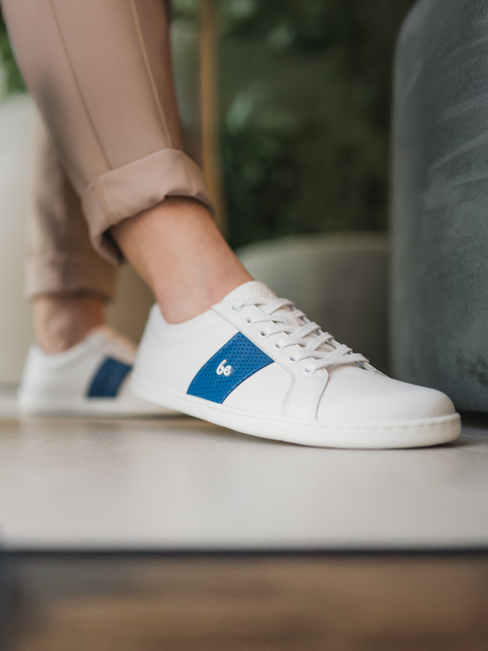 Barefoot Sneakers Be Lenka Elite - White & Dark Blue