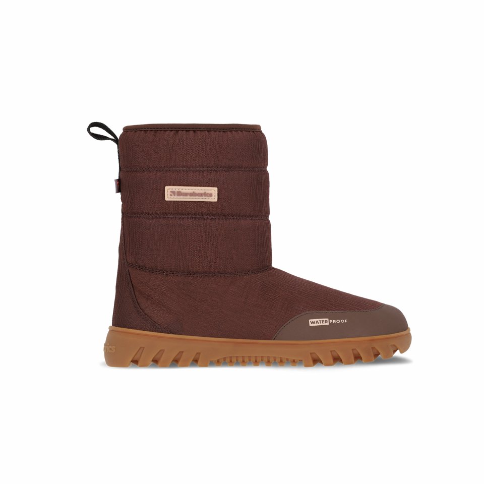Winter Barefoot Boots Barebarics PolarStride - Copper Brown