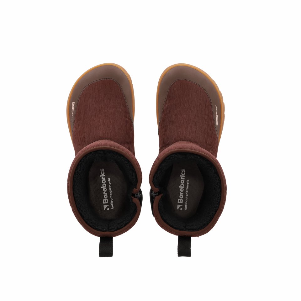 Winter Barefoot Boots Barebarics PolarStride - Copper Brown