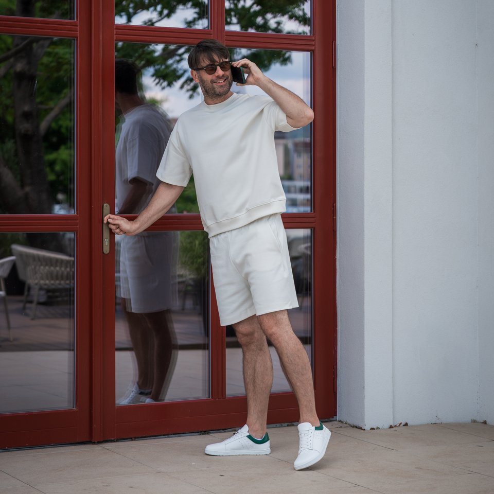 Barefoot Sneakers Barebarics Enigma - White & Dark Green