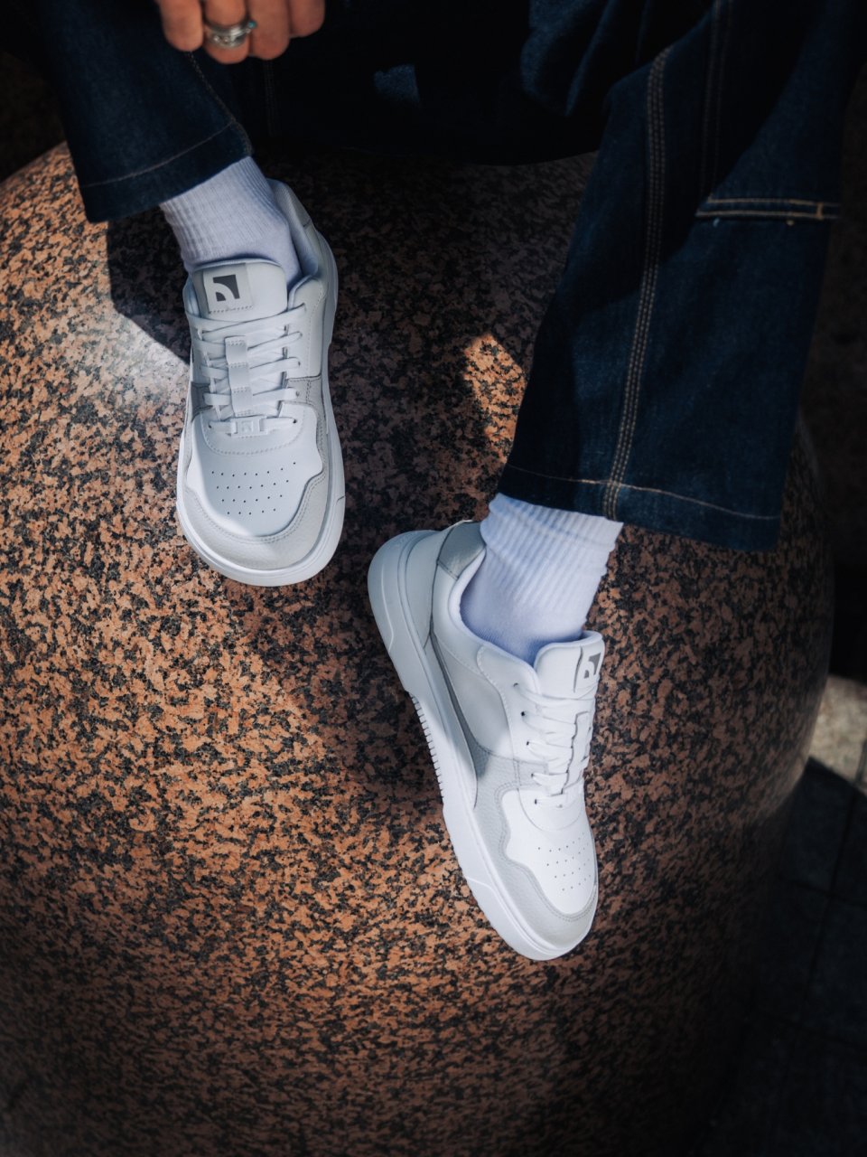 Barefoot Sneakers Barebarics Zing - White & Light Grey