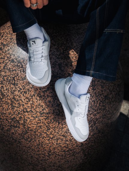 Barefoot Sneakers Barebarics Zing - White & Light Grey
