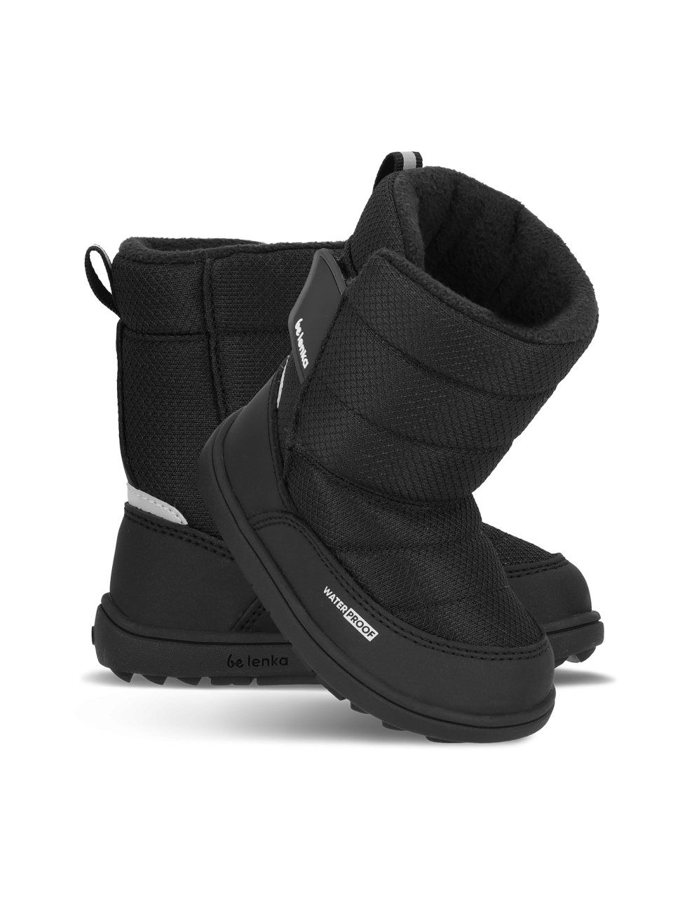 Kid's barefoot snow boots Be Lenka Ailo Preschool - All Black
