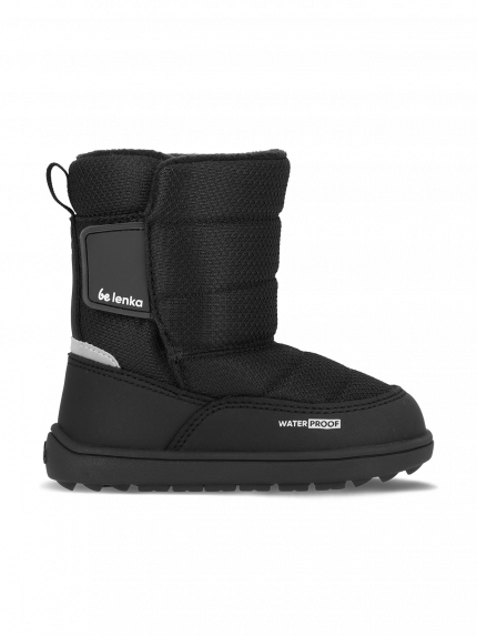 Kid's barefoot snow boots Be Lenka Ailo Preschool - All Black