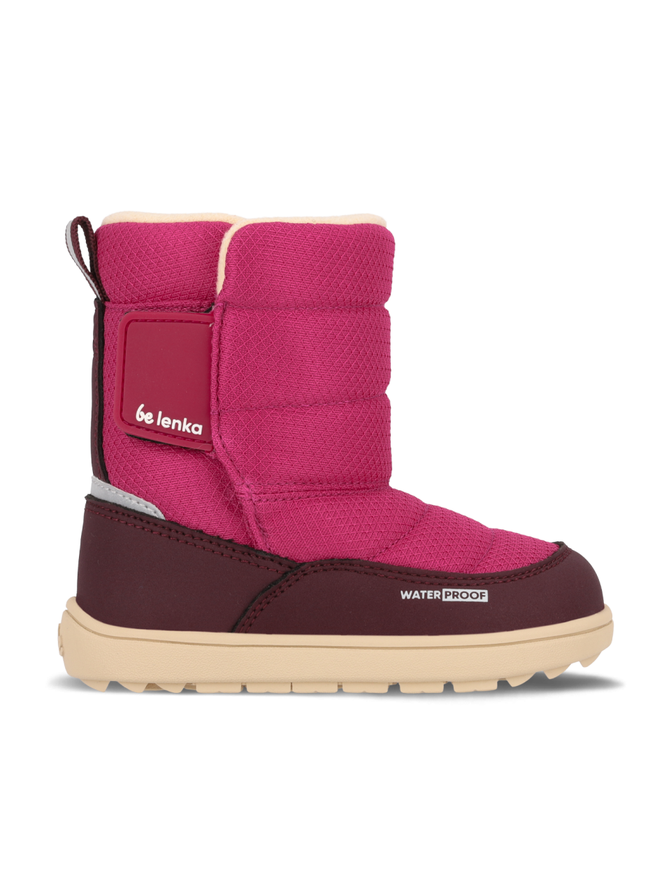 Kid's barefoot snow boots Be Lenka Ailo Preschool - Berry
