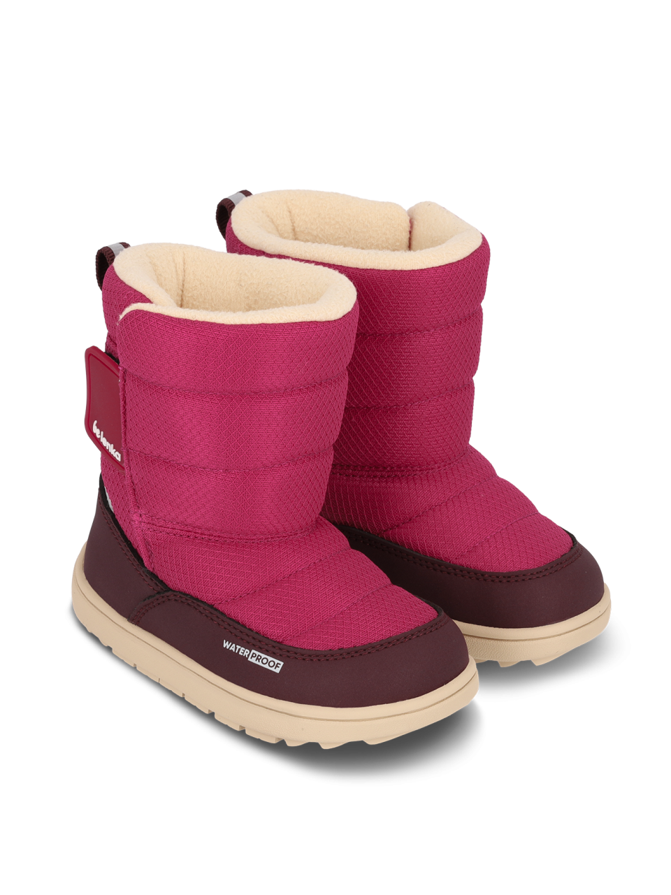 Kid's barefoot snow boots Be Lenka Ailo Preschool - Berry