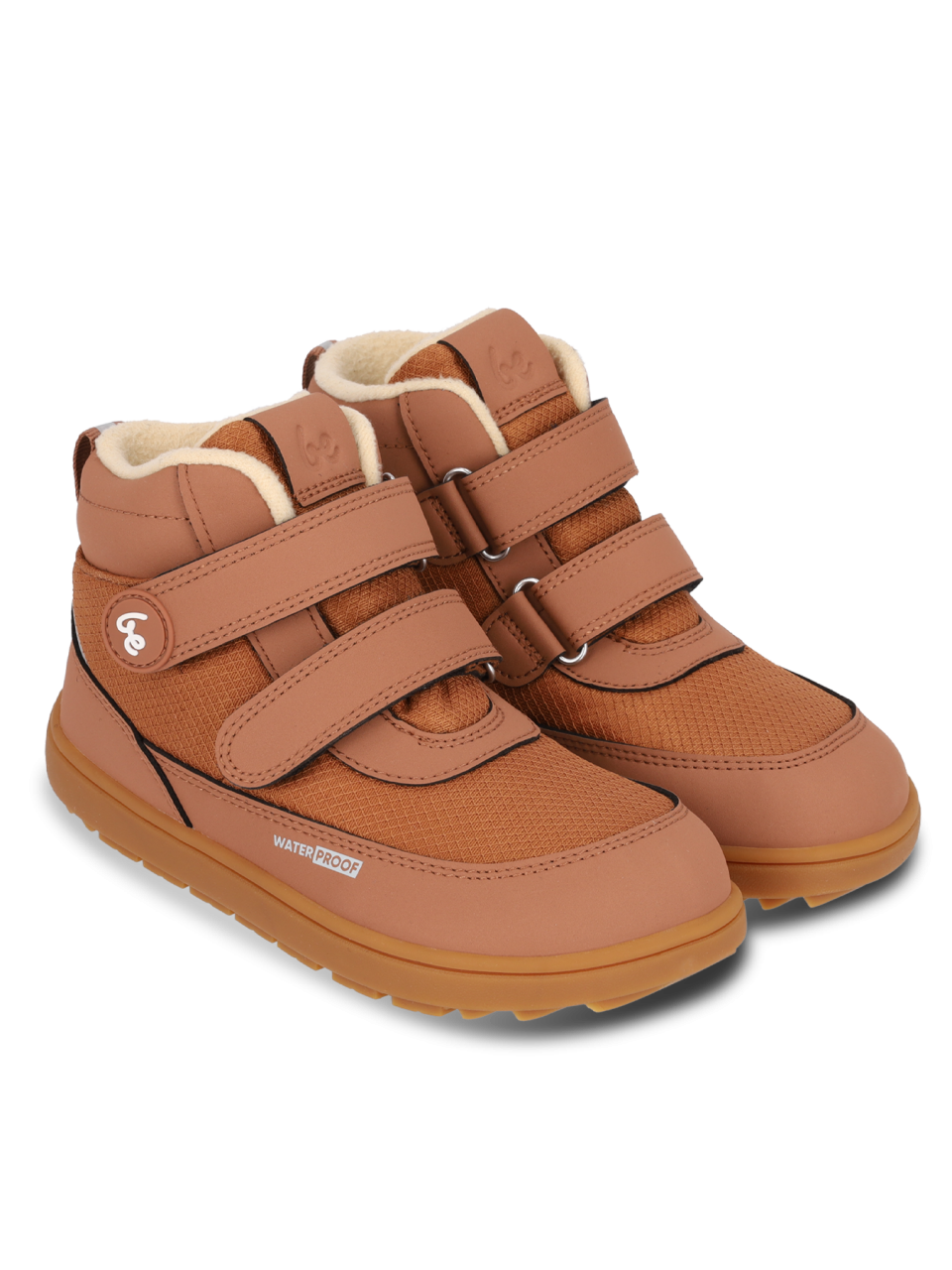 Kids winter barefoot boots Be Lenka Zippu Junior - All Brown