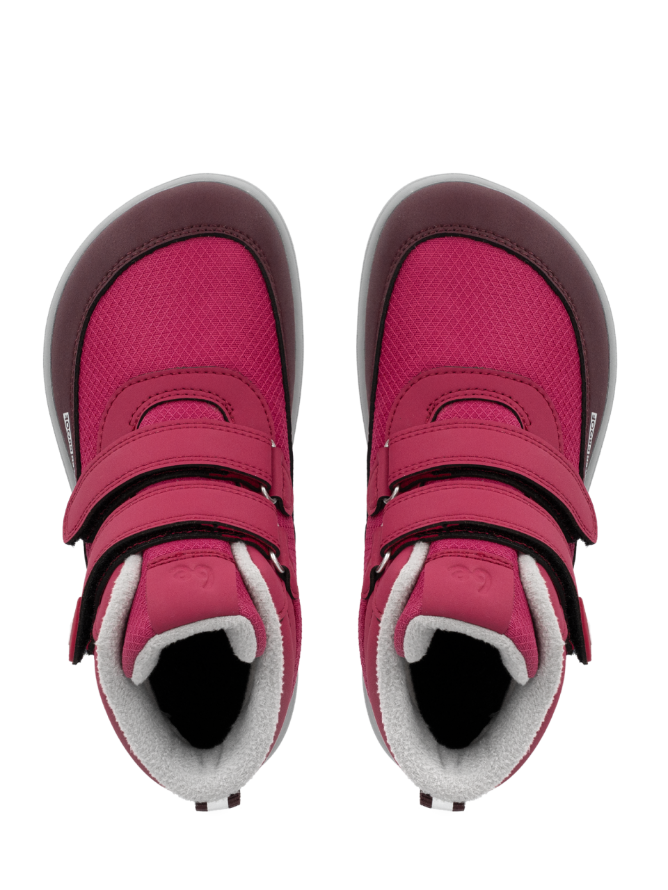 Kids winter barefoot boots Be Lenka Zippu Junior - Berry & Grey