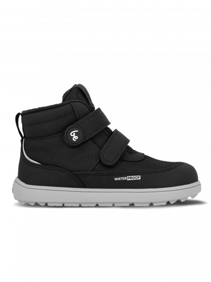 Kids winter barefoot boots Be Lenka Zippu Junior - Black & Grey