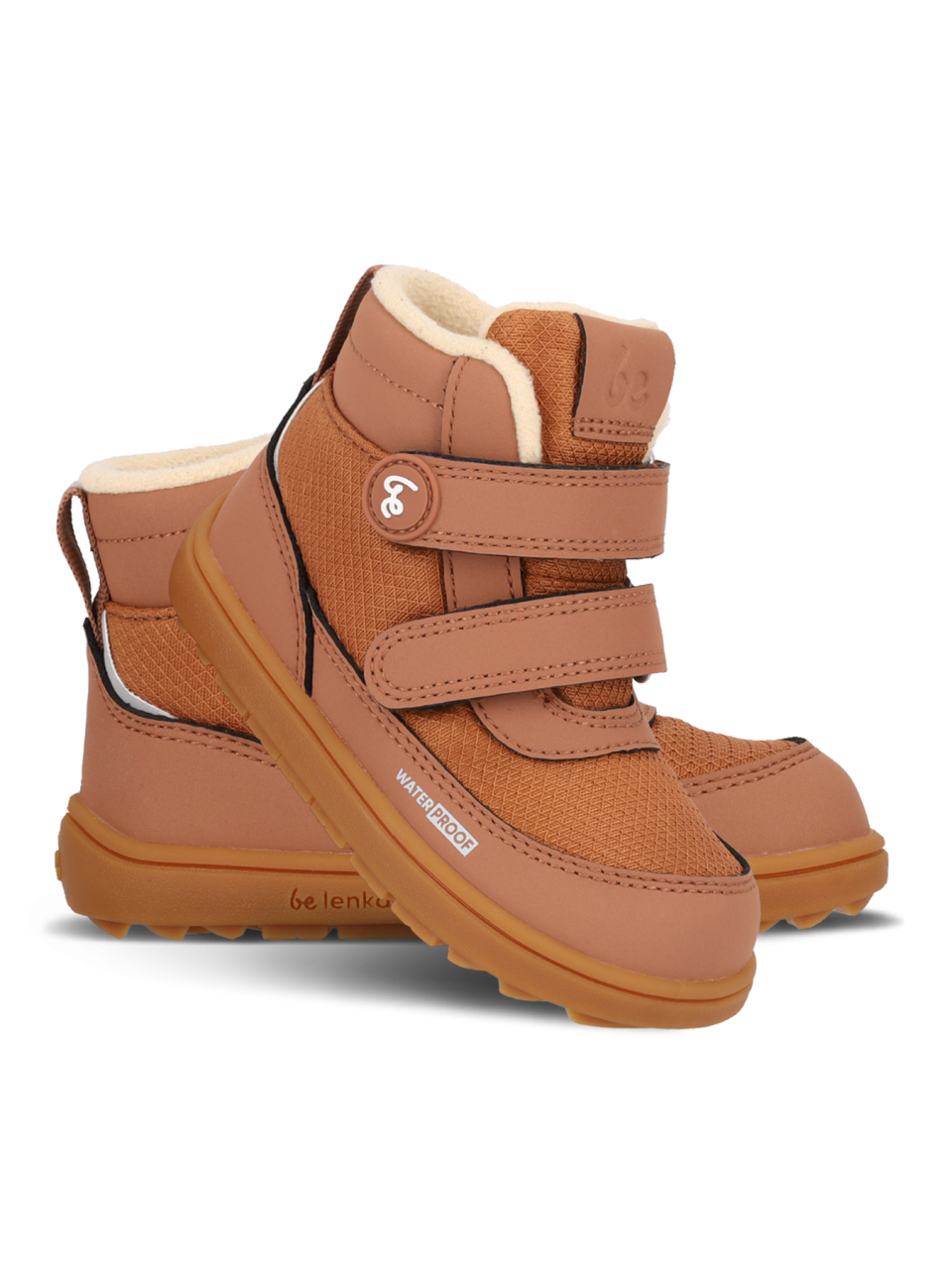 Kids winter barefoot boots Be Lenka Zippu Preschool - All Brown