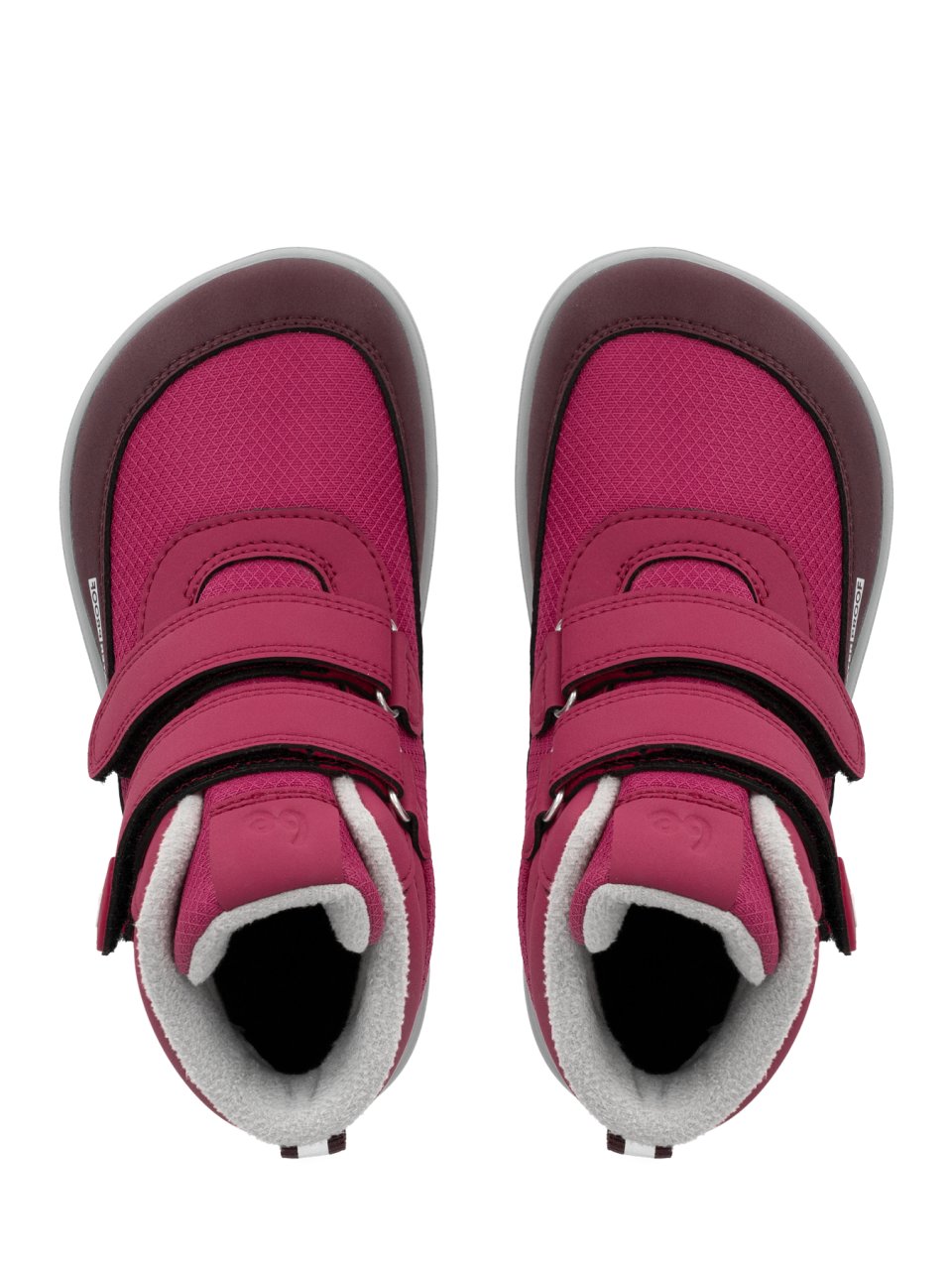 Kids winter barefoot boots Be Lenka Zippu Kids - Berry & Grey