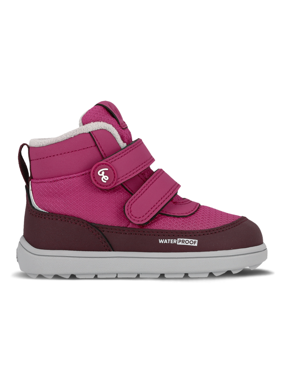 Kids winter barefoot boots Be Lenka Zippu Preschool - Berry & Grey