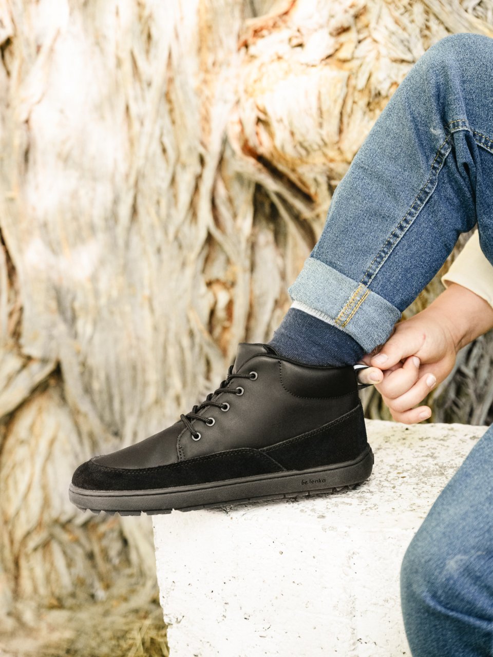 Kid's barefoot boots Be Lenka Elio Junior - All Black