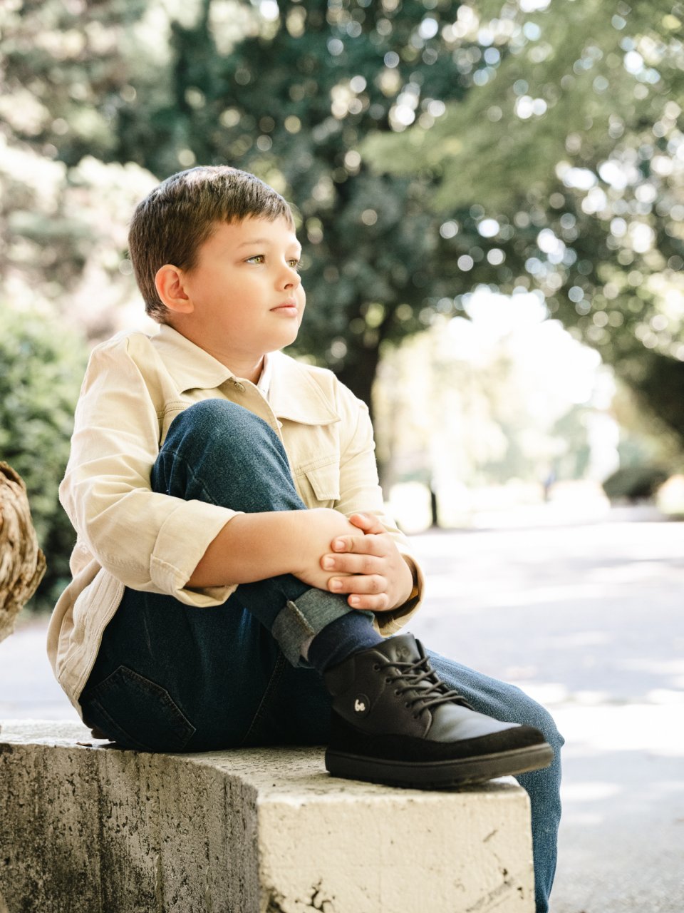 Kid's barefoot boots Be Lenka Elio Junior - All Black