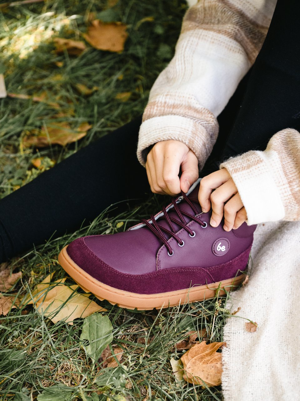 Kid's barefoot boots Be Lenka Elio Junior - Berry