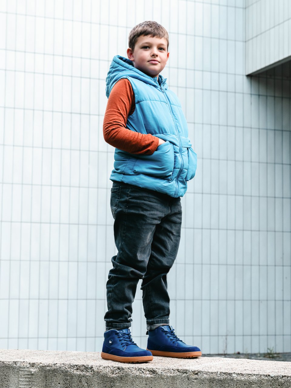 Kid's barefoot boots Be Lenka Elio Junior - Dark Blue