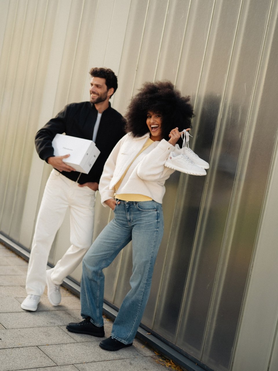 Barefoot Sneakers Barebarics Zing Frost - Light Grey & White