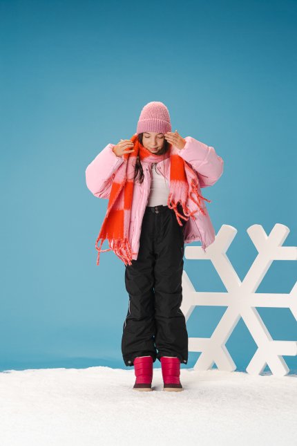 Kid's barefoot snow boots Be Lenka Ailo Junior - Berry