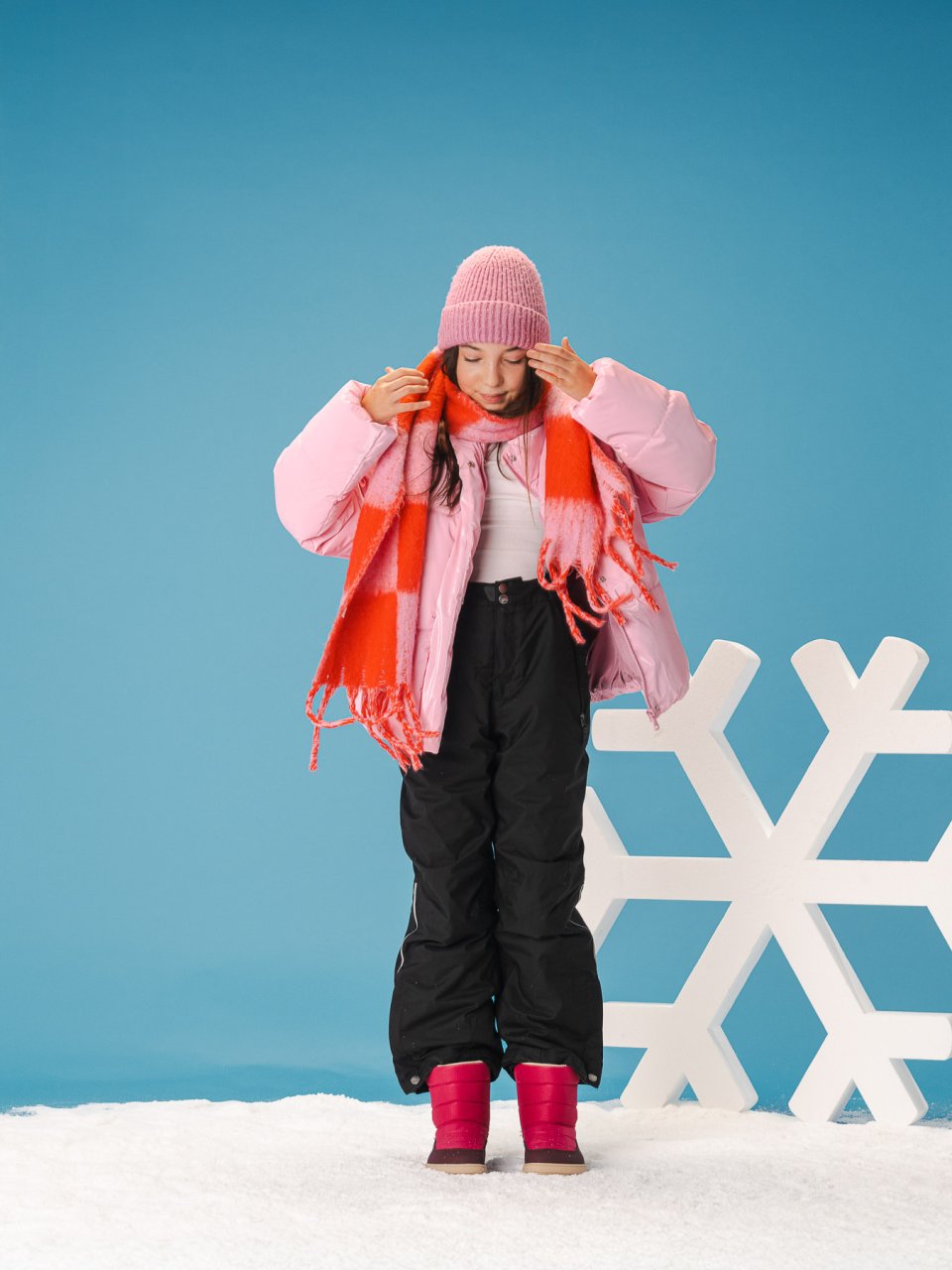 Kid's barefoot snow boots Be Lenka Ailo Junior - Berry