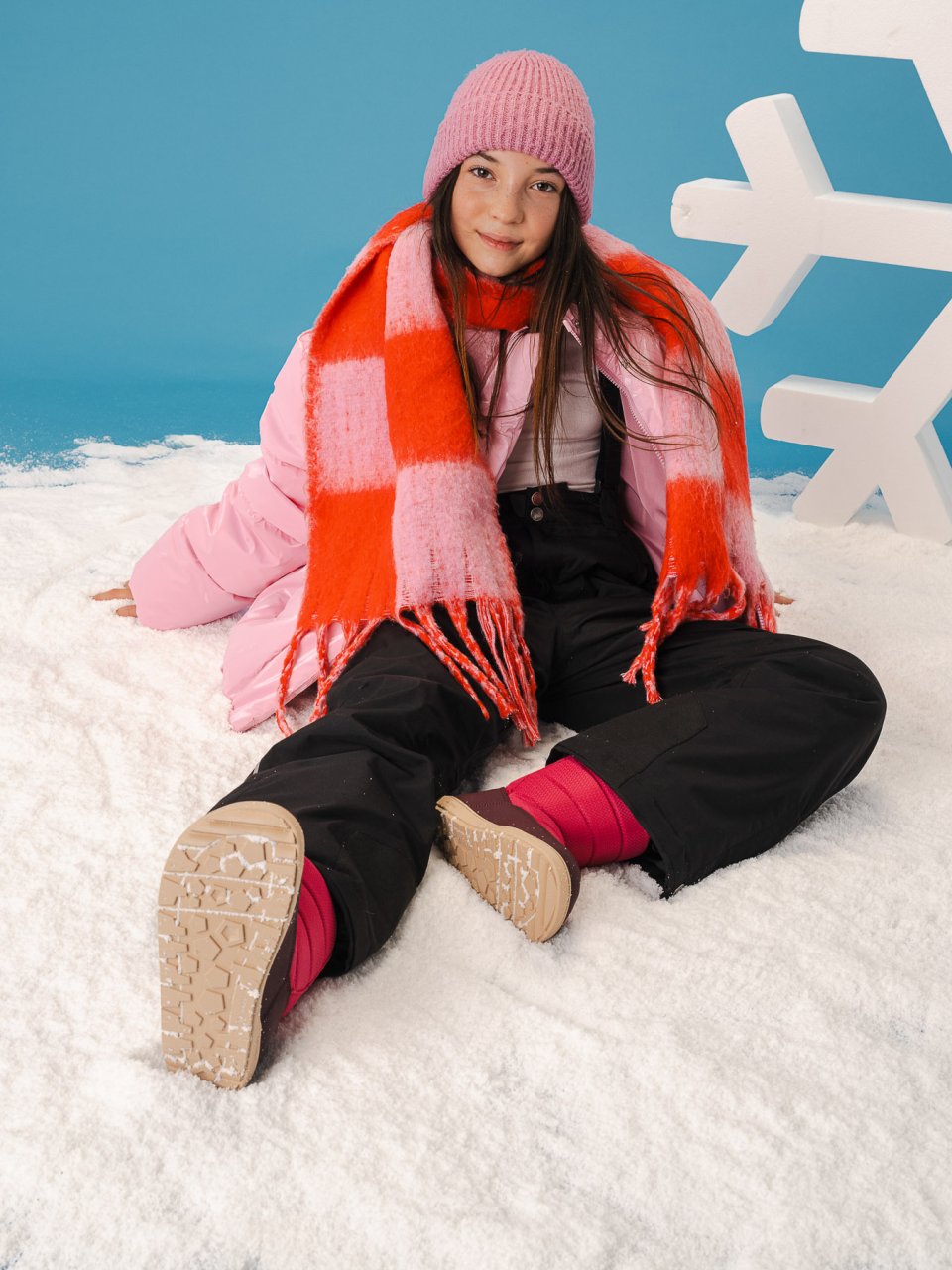 Kid's barefoot snow boots Be Lenka Ailo Junior - Berry