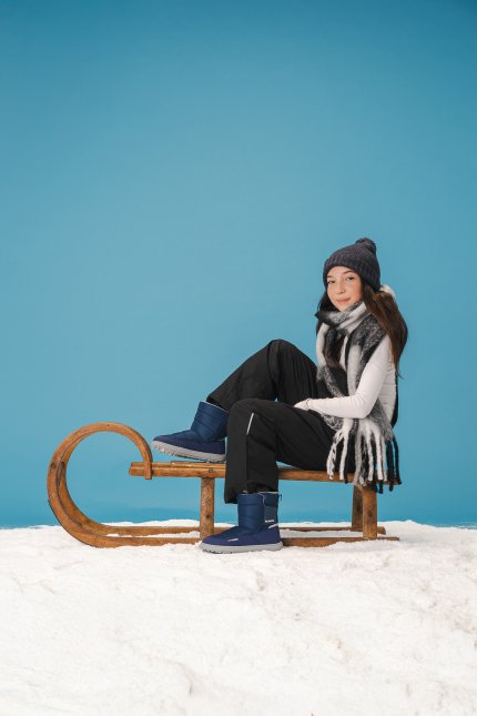 Kid's barefoot snow boots Be Lenka Ailo Junior - Dark Blue