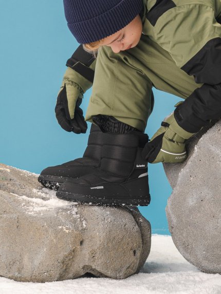Kid's barefoot snow boots Be Lenka Ailo Kids - All Black