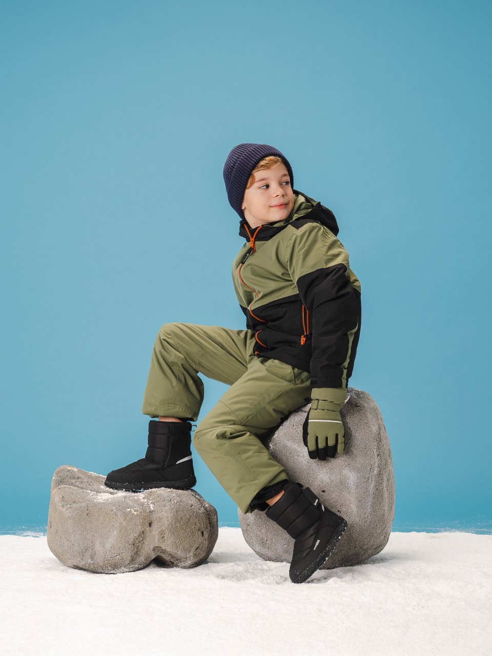 Kid's barefoot snow boots Be Lenka Ailo Kids - All Black