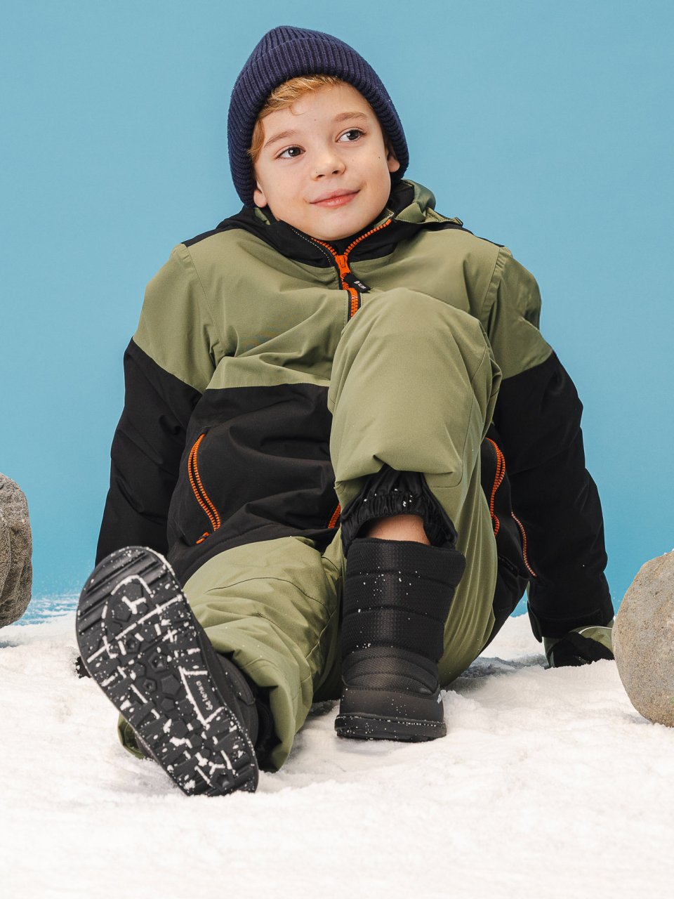 Kid's barefoot snow boots Be Lenka Ailo Kids - All Black