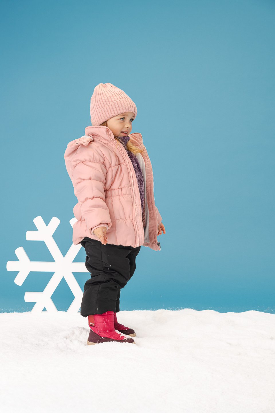 Kid's barefoot snow boots Be Lenka Ailo Kids - Berry