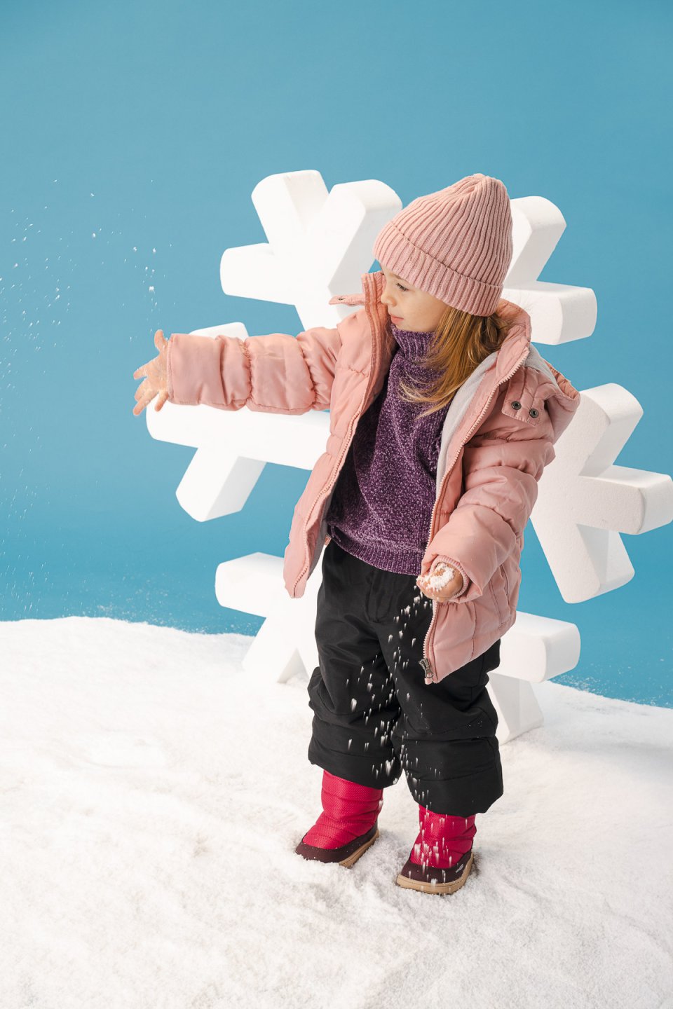 Kid's barefoot snow boots Be Lenka Ailo Kids - Berry