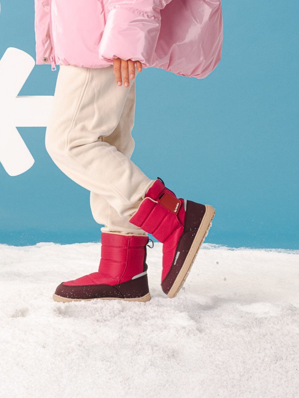 Kid's barefoot snow boots Be Lenka Ailo Kids - Berry